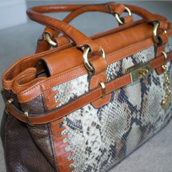 Brahmin - Snake skin Tan purse